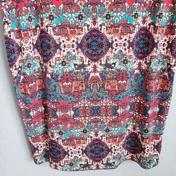 London Times Multicolor Kaleidoscope Sweatheart Neckline Dress - Picture 3 of 13